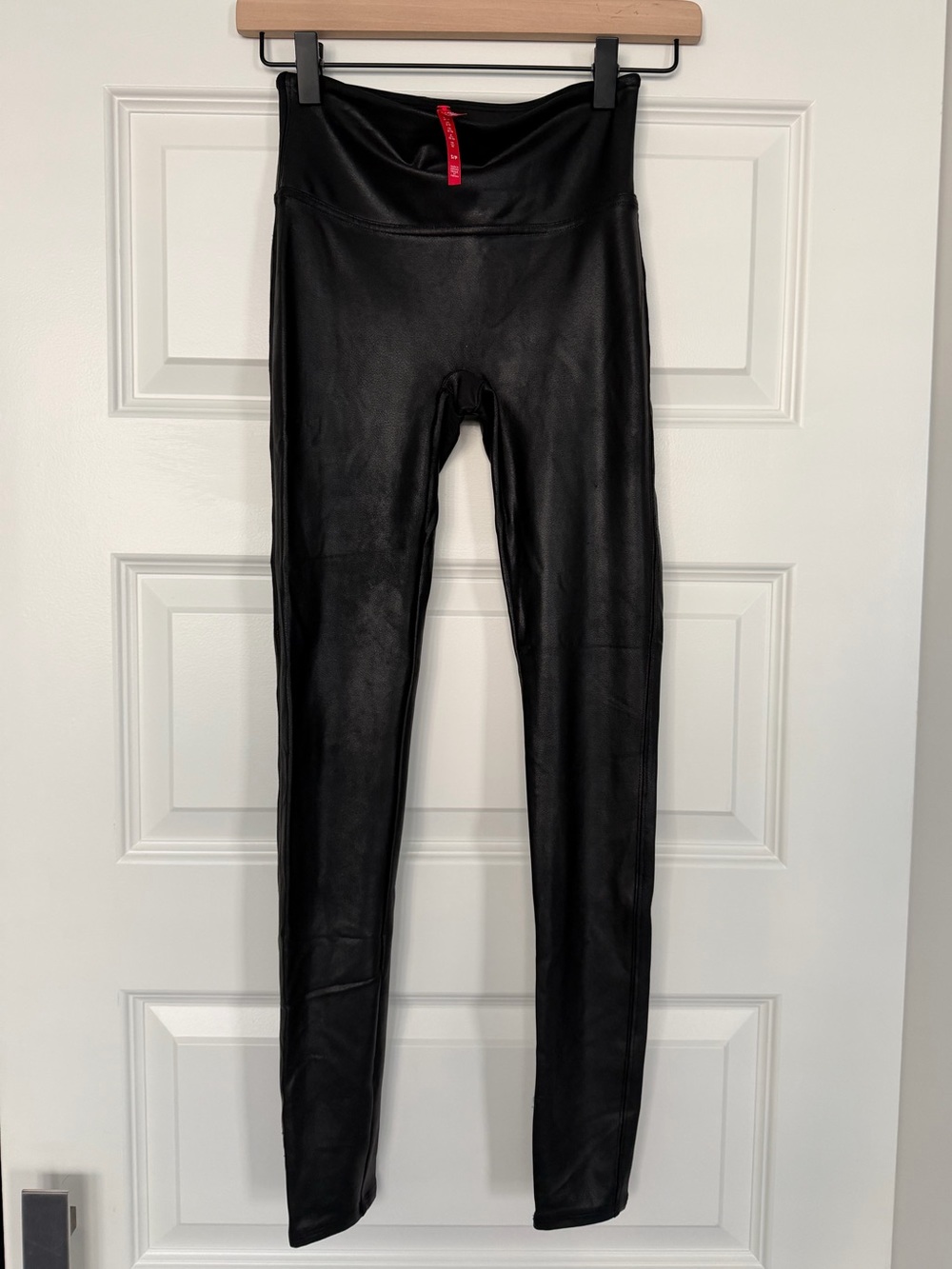 Black Faux Leather High-Waist Leggings